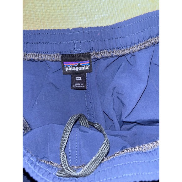 Patagonia Baggies Shorts XXL Mens‎ Blue Swim Trunks Elastic Drawstring - Picture 4 of 5